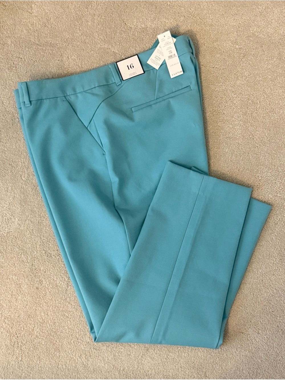 NWT White House Black Market Curvy Comfort Stretch Slim Ankle Pants, sz 16R